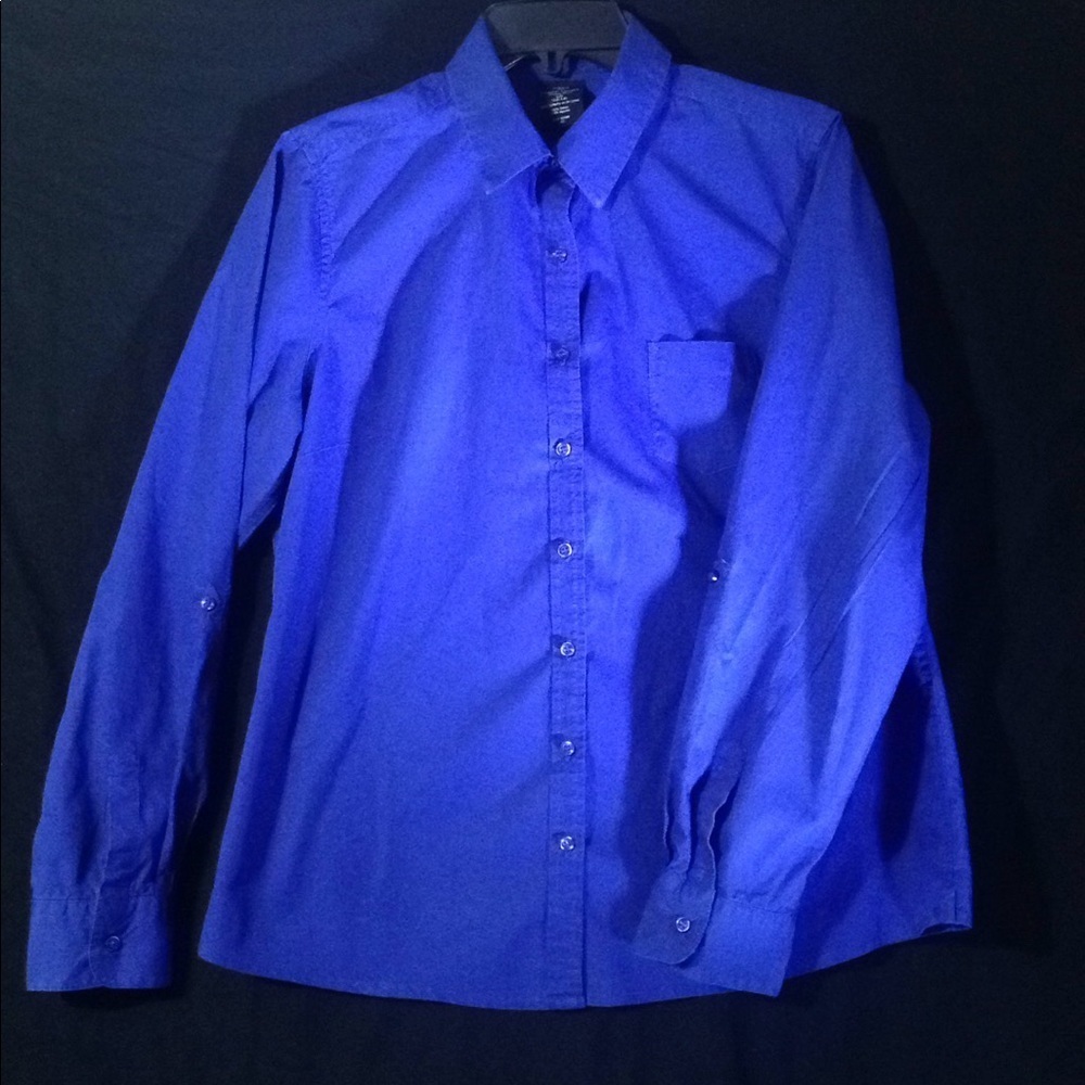 Faded Glory Girl's Button Down Long Sleeve Shirt